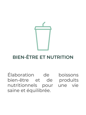 verre avec paille, représentant le secteur du bien-être et de la nutrition