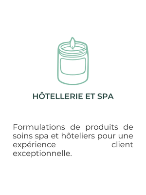 bougie, représentant le secteur de l'hôtellerie et spa